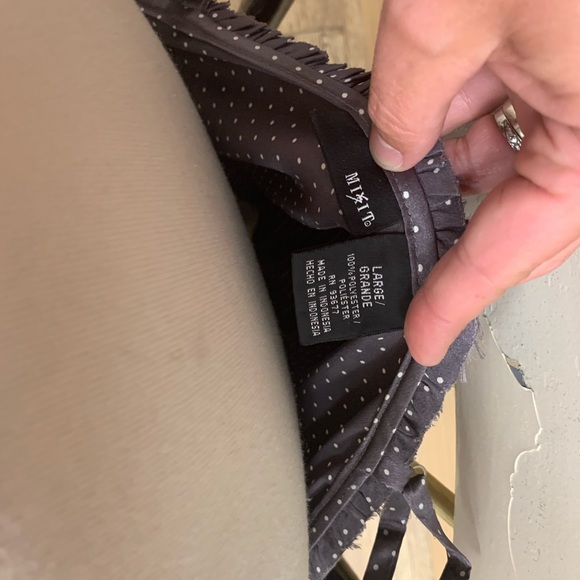 EUC womens MIXIT grey spaghetti strap satin top L - Picture 2 of 4